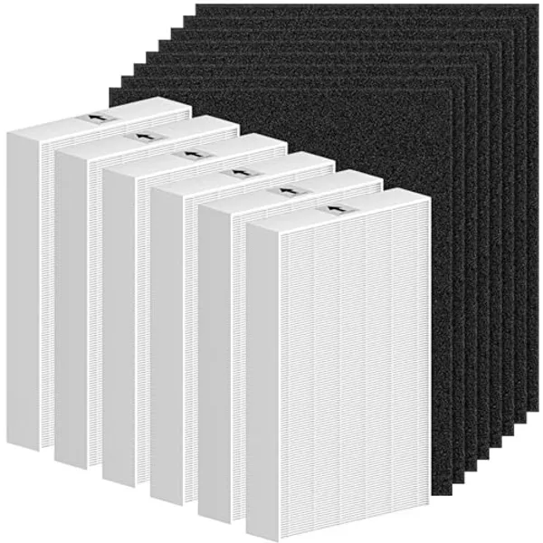 6 Pack True HEPA Filter R, HRF-R3 Compatible with Honeywell Air Purifier HPA300 with 8 Pack…