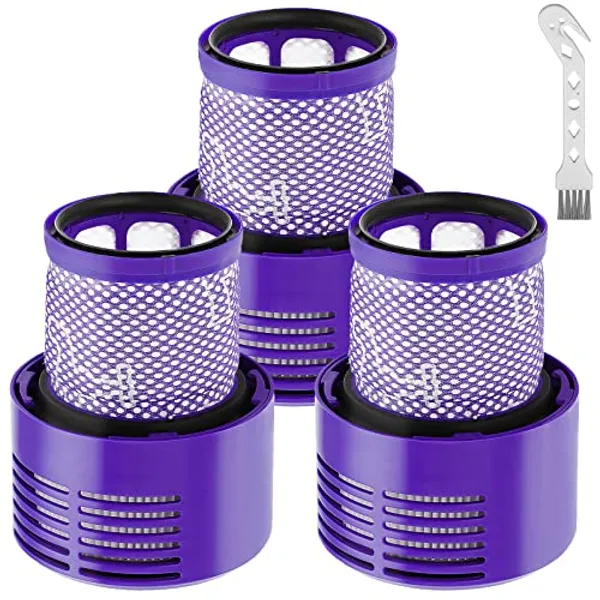 3 Pack Dyson V10 Cyclone Series Filters Replacement for Absolute, Animal, Motorhead, Total Clean