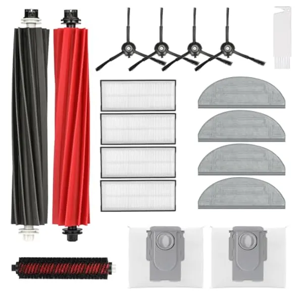 Kit d'accessoires de 18 pièces Compatible avec l'aspirateur Robot Roborock S8 Pro Ultra