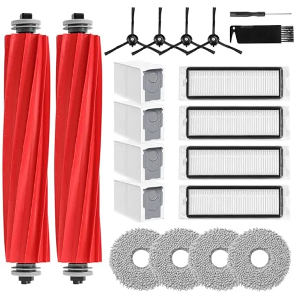 15 Pieces Q Revo Accessories Compatible with Roborock Q Revo Rbot Vacuum Cleaner, 1 Roller Brush