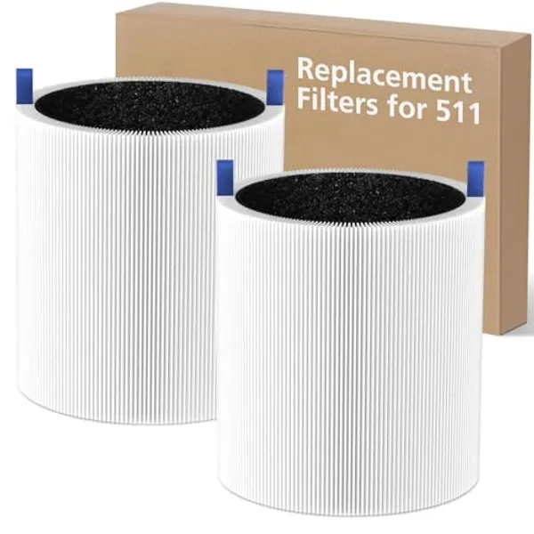 Blue Pure 511 Replacement Filter Compatible with Blueair Blue Pure 511 Air Purifier