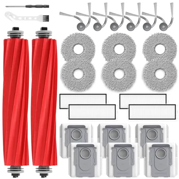 Pack of 26 replacement parts for Roborock QV 35A/QV 35S/Qrevo S Pro robot vacuum cleaner