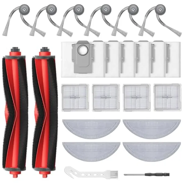 Pack of 24 Accessories Replacement Parts for Roborock Q10 S5+/Q10 S5 Robot Vacuum Cleaner